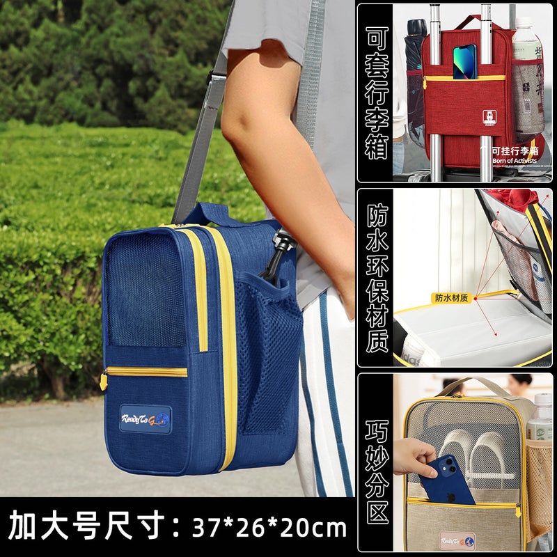 Eco-Friendly Travel Organizer 2024 Upgraded Shoes Bag Gray: Plus size: 37*26 * 20cm - Image 2