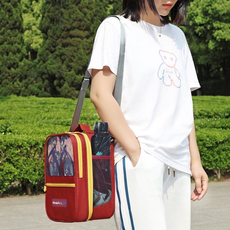 Eco-Friendly Travel Organizer 2024 Upgraded Shoes Bag Gray: Plus size: 37*26 * 20cm - Image 5