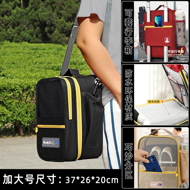 Eco-Friendly Travel Organizer 2024 Upgraded Shoes Bag Gray: Plus size: 37*26 * 20cm - Image 3