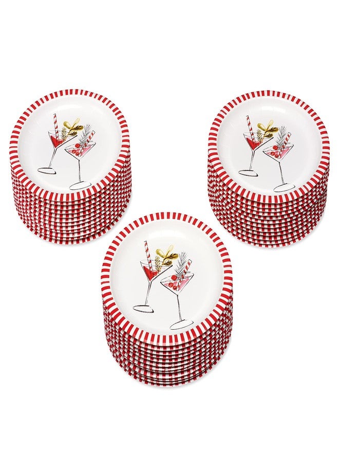 American Greetings 36-Count 7 in. Dessert Plates by Kathy Davis, Christmas Party Supplies - Image 2