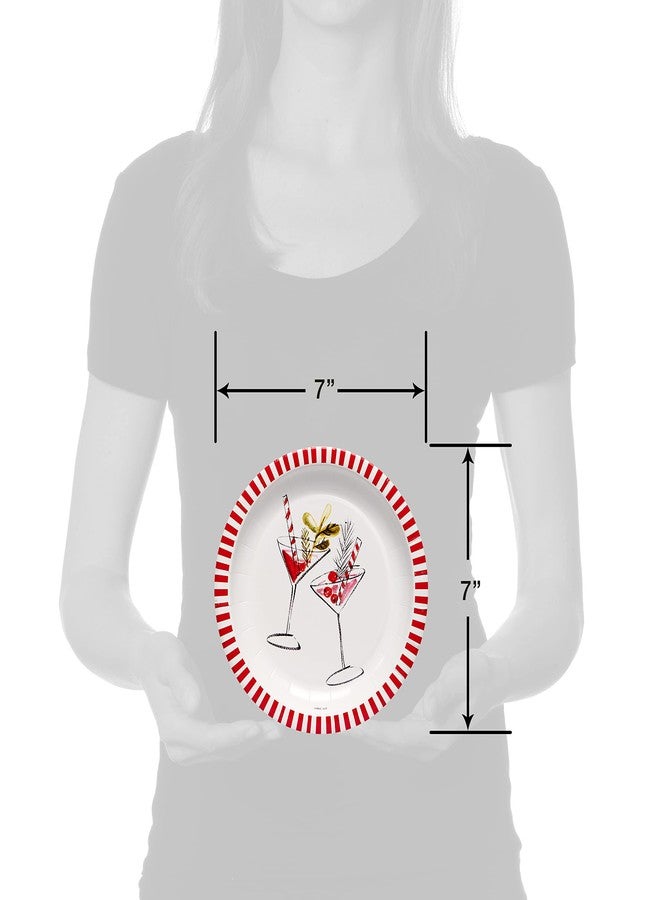 American Greetings 36-Count 7 in. Dessert Plates by Kathy Davis, Christmas Party Supplies - Image 3