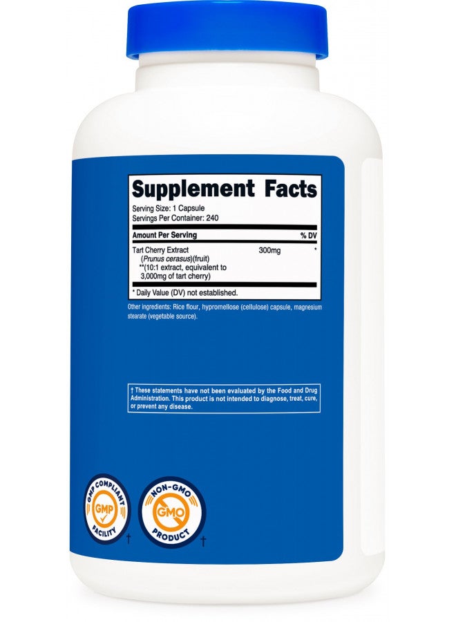 Nutricost Tart Cherry Extract 3000mg, 240 Vegetarian Capsules - Gluten Free, Non-GMO
