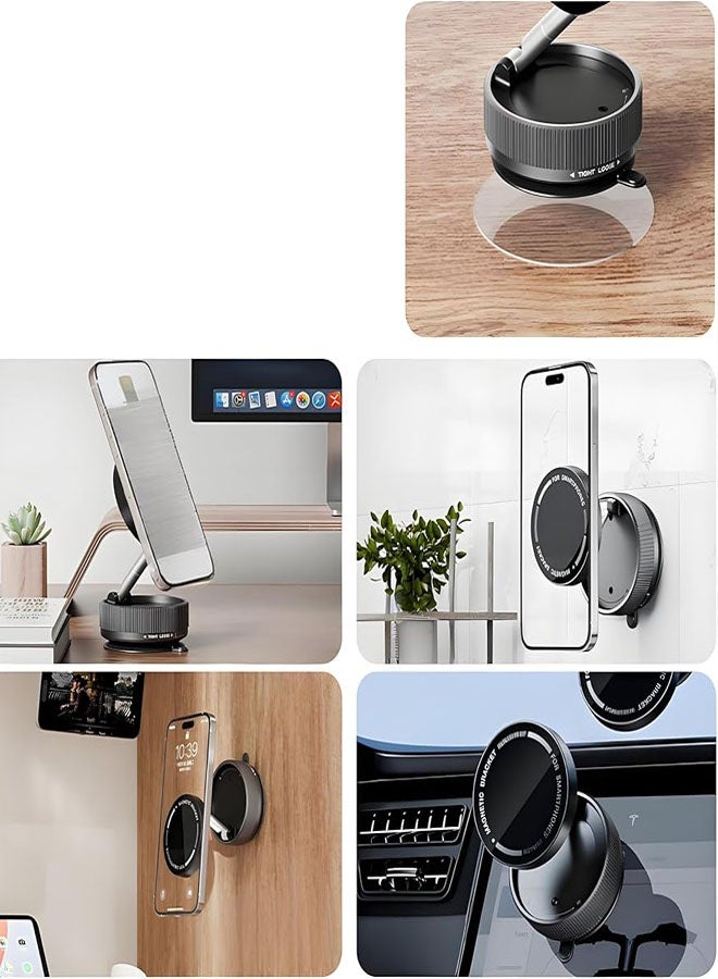 Magnetic Phone Holder for Car, Vacuum Suction Car Phone Holder, Phone Holders for Your Car, Car Magnetic Phone Mount Compatible with All Smartphone  - Image 3
