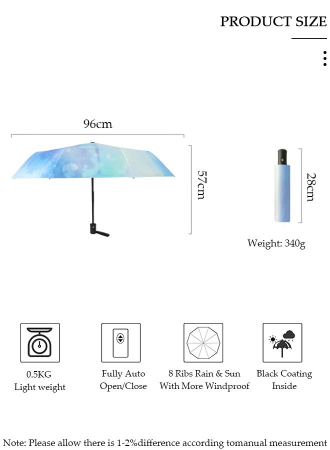 DUNISO Windproof Folding Travel Umbrella Anti-UV Sun And Rain Umbrellas Compact Portable For Women and Men - Image 2