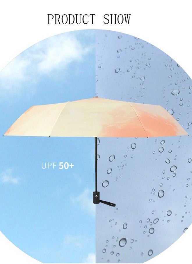 DUNISO - Windproof Folding Travel Umbrella Anti-UV Sun And Rain Umbrellas Compact Portable For Women and Men - Image 1