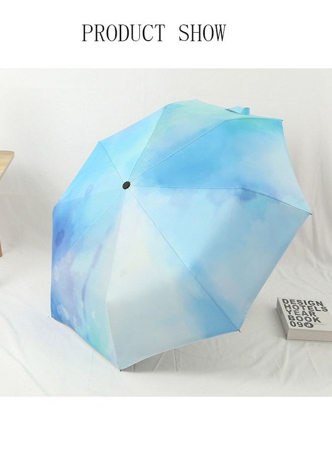 DUNISO - Windproof Folding Travel Umbrella Anti-UV Sun And Rain Umbrellas Compact Portable For Women and Men - Image 1