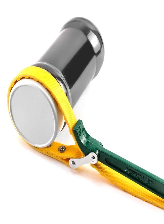 كيو دبليو او ار كي مفتاح ربط حزام QWORK مقاس 9 بوصات، مفتاح ربط متعدد الأغراض قابل للتعديل لفتح حزام فلتر الزيت بسعة 19 11/16 بوصة وحزام قابل للتعديل - Image 5