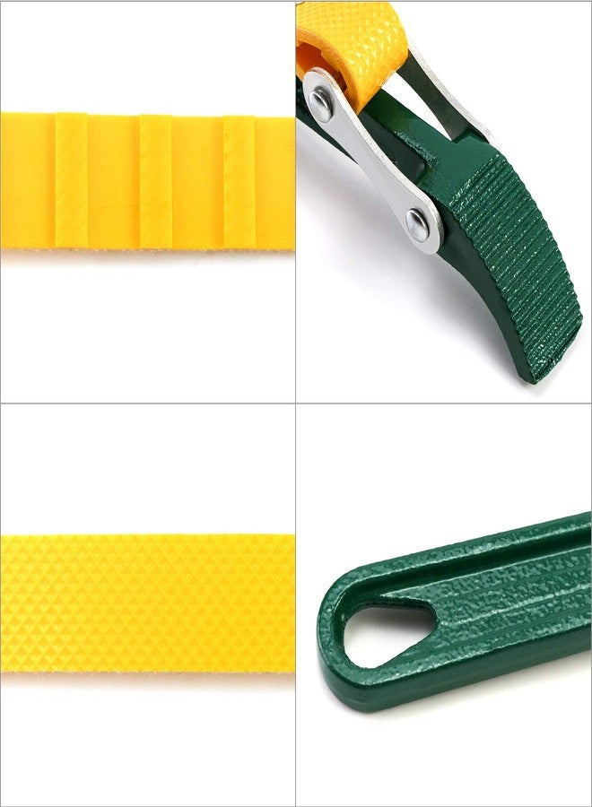 كيو دبليو او ار كي مفتاح ربط حزام QWORK مقاس 9 بوصات، مفتاح ربط متعدد الأغراض قابل للتعديل لفتح حزام فلتر الزيت بسعة 19 11/16 بوصة وحزام قابل للتعديل - Image 3