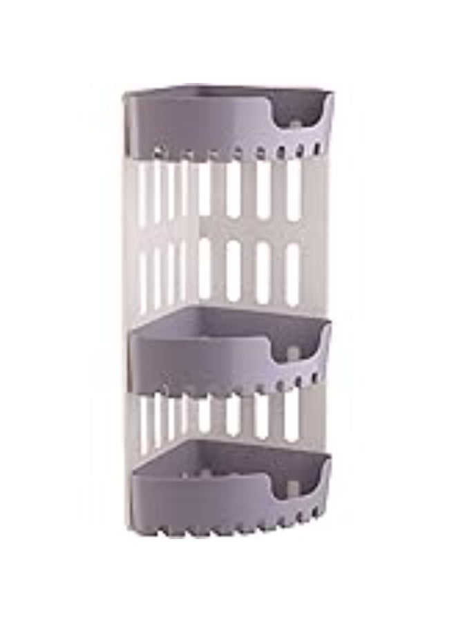 زاوية حمام 4 طوابق بلاستيك ابيض - Image 4