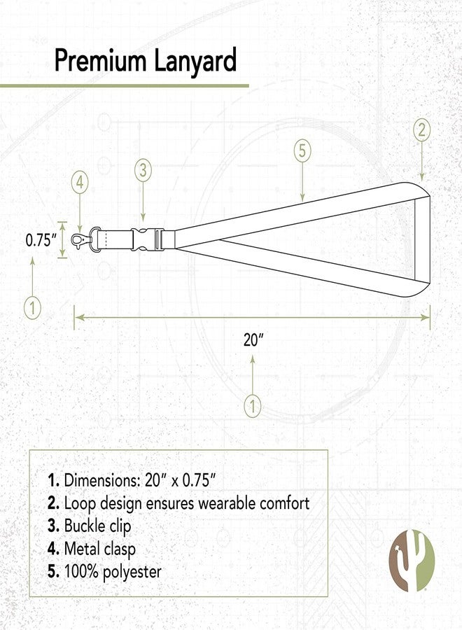 Desert Cactus North Carolina Central University Lanyard NCCU Eagles Car Keys ID Badge Holder Keychain Detachable Breakaway Snap Buckle (Black) - Image 3