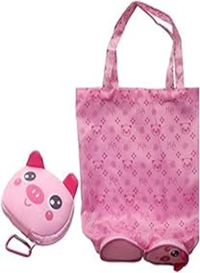 A beautiful bag with various cartoon shapes that can be hung. A large-headed, foldable shopping bag, a portable storage bag, a waterproof handbag. 