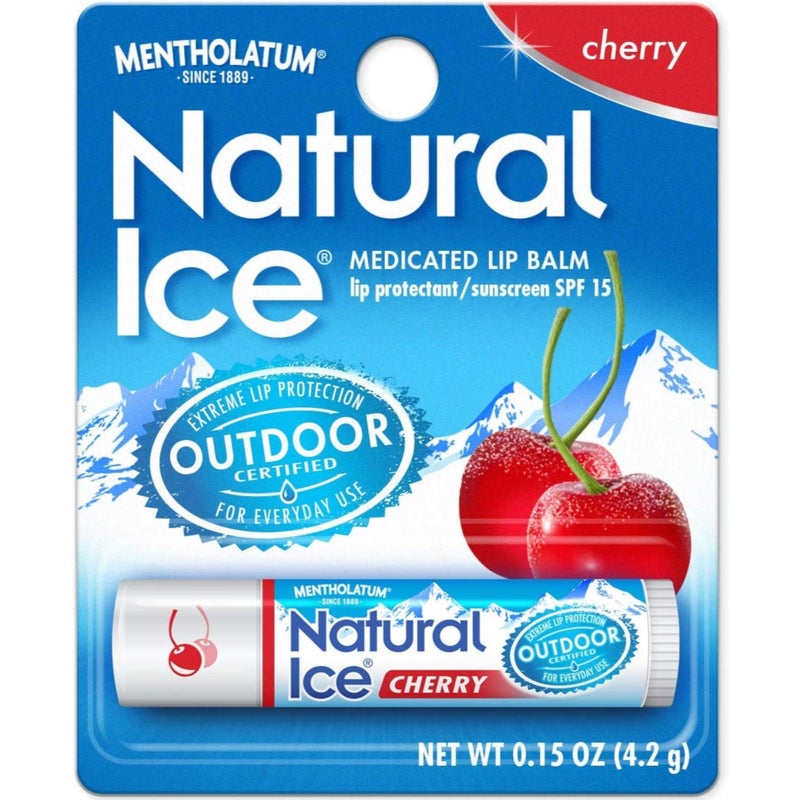 Natural Ice Lip Balm Cherry SPF 15 1 Each Pack of 3