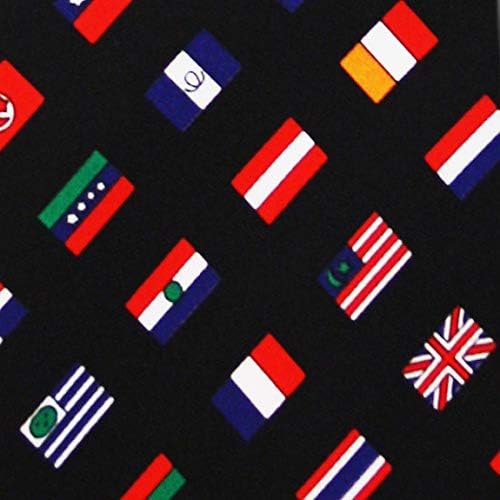 Three Rooker International Flags Tie World Flags Dark Navy Blue - Image 3