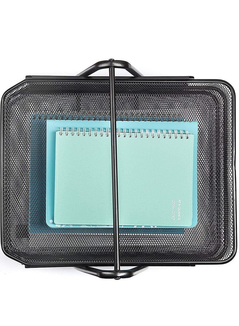 ELTRAZONE 3-Tier Metal Mesh File Organizer – Desk Tray for A4 Papers, Letters & Folders, Desktop Storage Solution for Office & Home Use, Durable & Stylish, Ideal for Organizing Workspace - Image 5