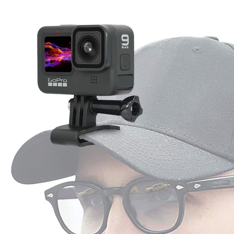 SUREWO SUREWO Baseball Hat Clip Mount Baseball Cap Clamp Quick Release Mount Compatible with GoPro Hero 13 12 11 10 9 8 7 6 5 Black,DJI Osmo Action 5 pro/4/3/2,AKASO/Crosstour/Campark and More  - Image 1