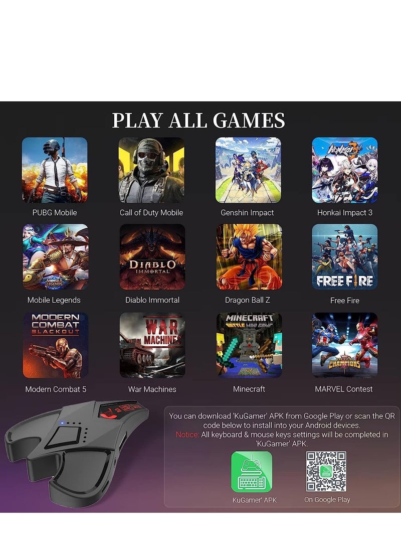 SYOSI - Keyboard and Mouse Adapter for Android Phone/Tablet, Mobile Gaming Converter with Wired/Wireless Dual Modes, 3.5mm Headset Jack, Play All Games PUBG, Call of Duty, Free Fire - Image 1