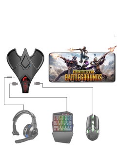 Keyboard and Mouse Adapter for Android Phone/Tablet, Mobile Gaming Converter with Wired/Wireless Dual Modes, 3.5mm Headset Jack, Play All Games PUBG, Call of Duty, Free Fire
