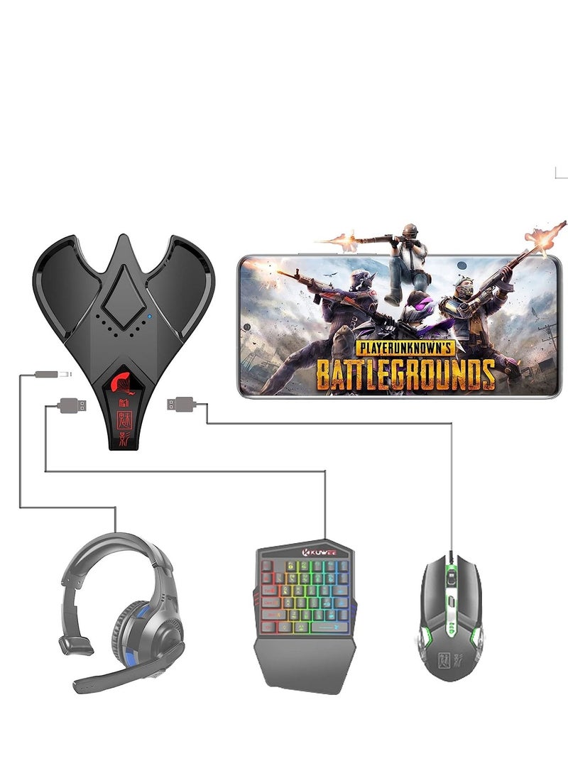 SYOSI - Keyboard and Mouse Adapter for Android Phone/Tablet, Mobile Gaming Converter with Wired/Wireless Dual Modes, 3.5mm Headset Jack, Play All Games PUBG, Call of Duty, Free Fire - Image 1