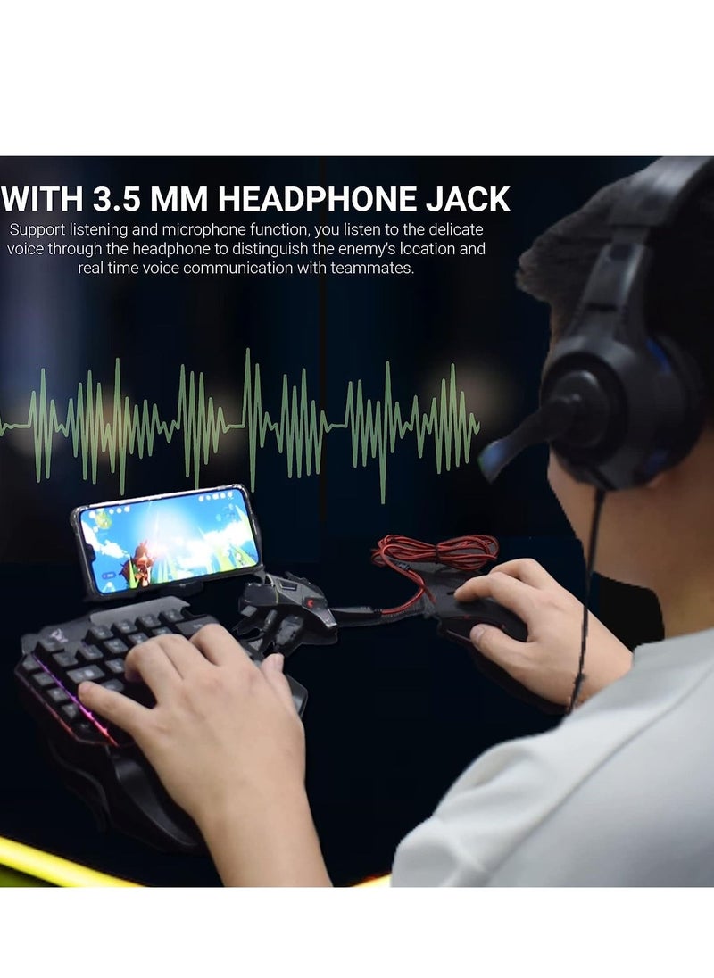 SYOSI - Keyboard and Mouse Adapter for Android Phone/Tablet, Mobile Gaming Converter with Wired/Wireless Dual Modes, 3.5mm Headset Jack, Play All Games PUBG, Call of Duty, Free Fire - Image 1