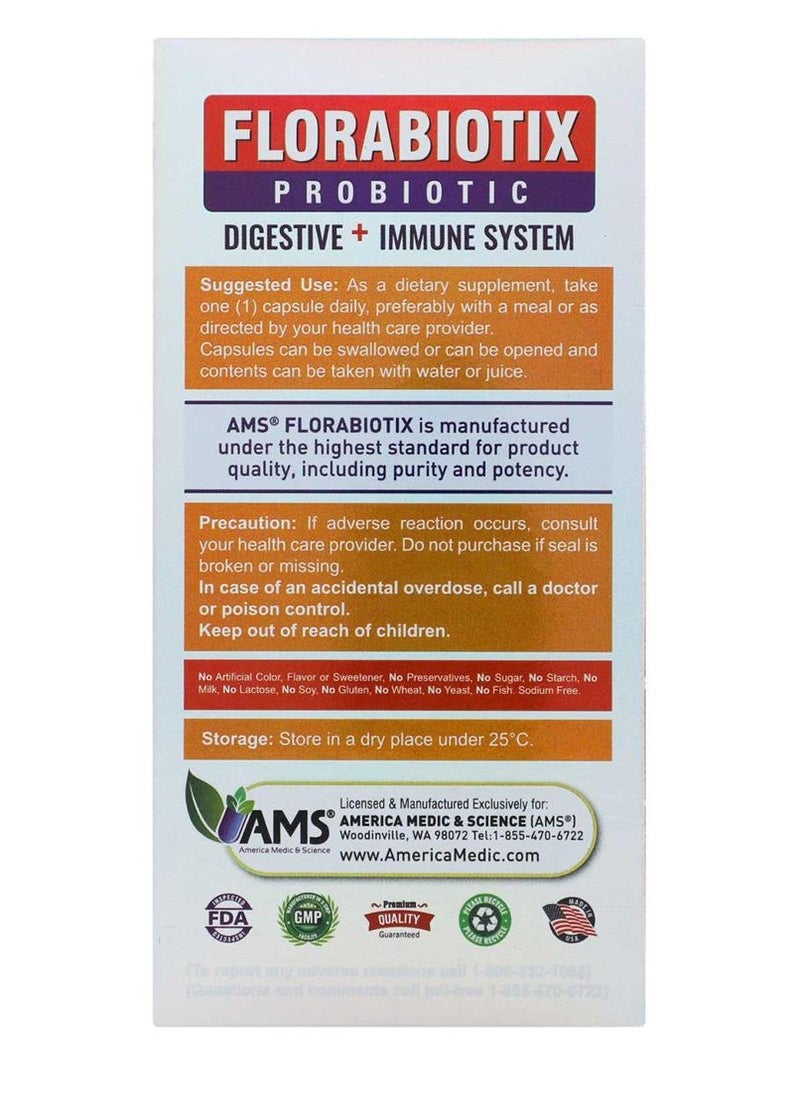 AMS - Florabiotix Probiotic Digestive+Immune System Capsules 30's - Image 1
