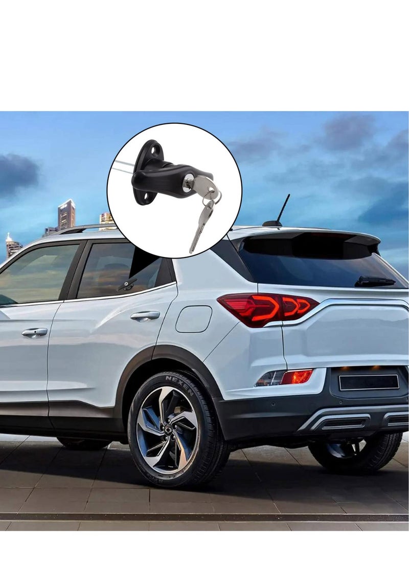 KASTWAVE - Truck Cap Locking T-Handles 1 Pack Camper Topper Locks with Keys, Canopy Replacement Locks Blind Mount Locks for RV Caravan Motorhomes Black - Image 1