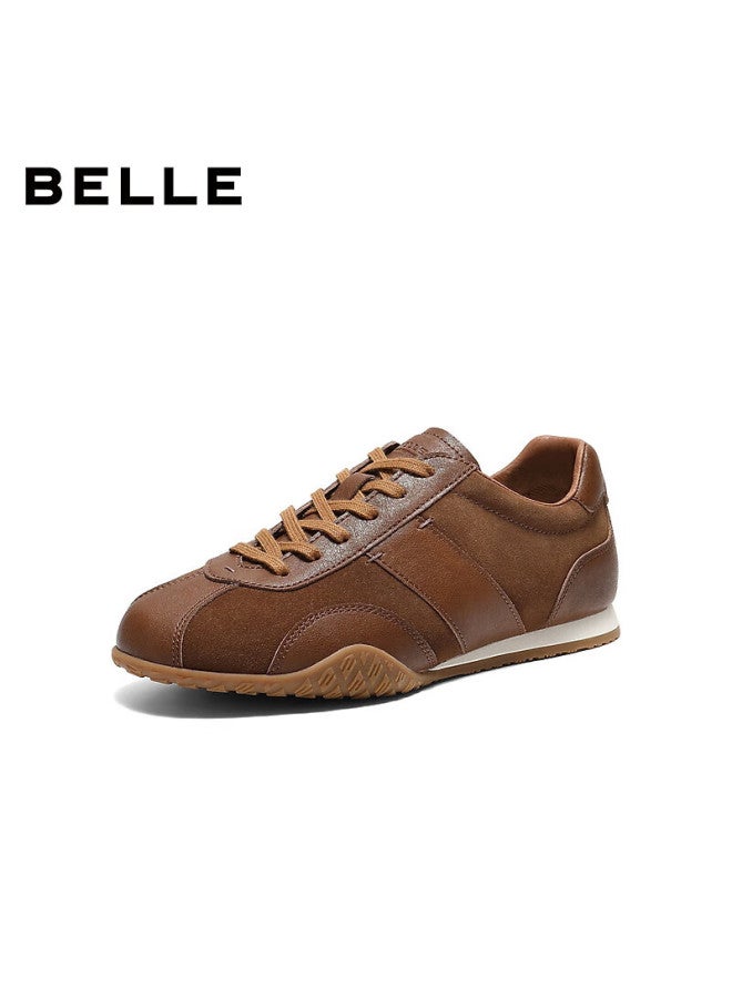 Belle Patchwork Derby Shoes Women Spring New Melard Retro Shoes Jd014am6 Brown Size 38 - Image 1