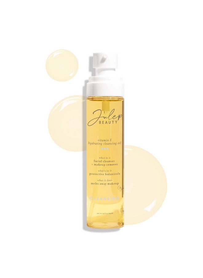 Julep Vitamin E Hydrating Cleansing Oil and Makeup Remover - Face Wash for Normal to Dry Sensitive Skin - 3.38 Fl Oz - Rosehip and Olive Oil Face Cleanser - Image 1
