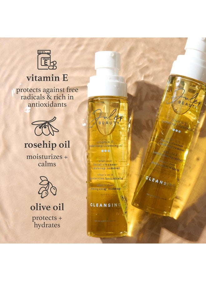 Julep Vitamin E Hydrating Cleansing Oil and Makeup Remover - Face Wash for Normal to Dry Sensitive Skin - 3.38 Fl Oz - Rosehip and Olive Oil Face Cleanser - Image 3