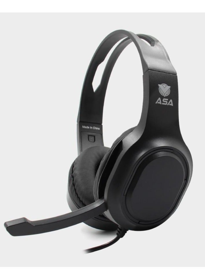 أيه أس أيه سماعة رأس ASA Coco للألعاب لجهاز PS4/PS5، عصابة رأس قابلة للتعديل اسود - Image 2