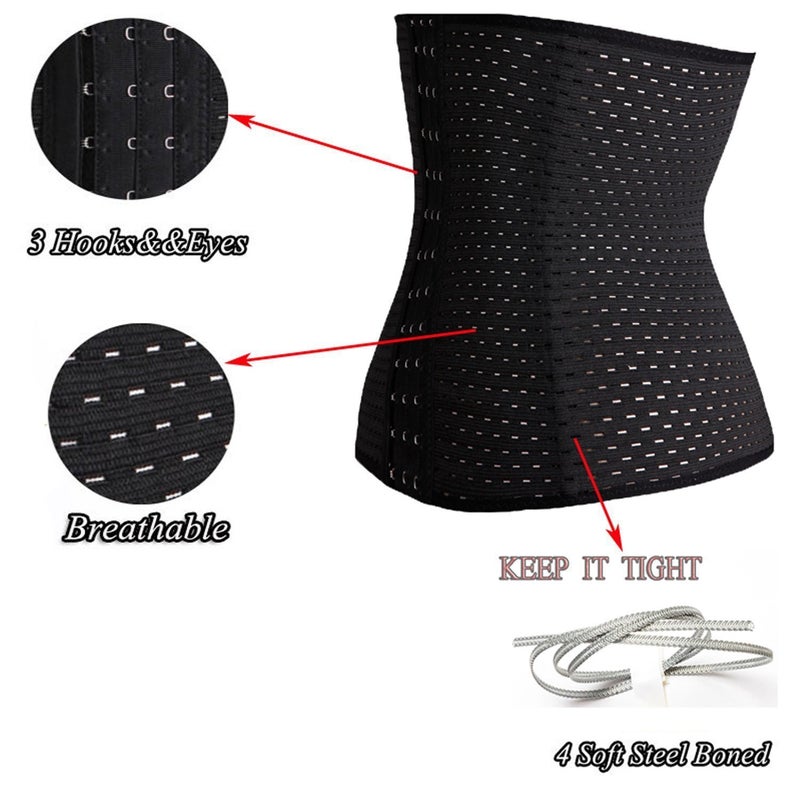 FUT Waist Trainer for Women, Waist Cincher Corset Shapewear Tummy Control Body Shaper with Steel Bones - Image 3