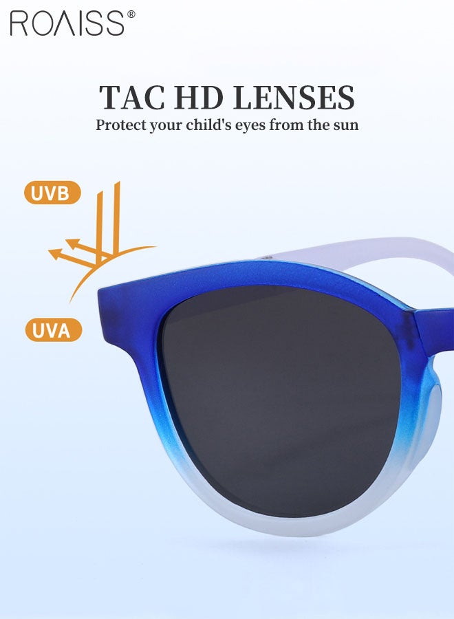 roaiss Round Polarized Sunglasses for Kids, UV400 Protection Cute Beach Holiday Sun Glasses, HD Lens Sun Protection Folding Shades with Small Portable Box for Boys Girls and Children Age 3-12  - Image 5