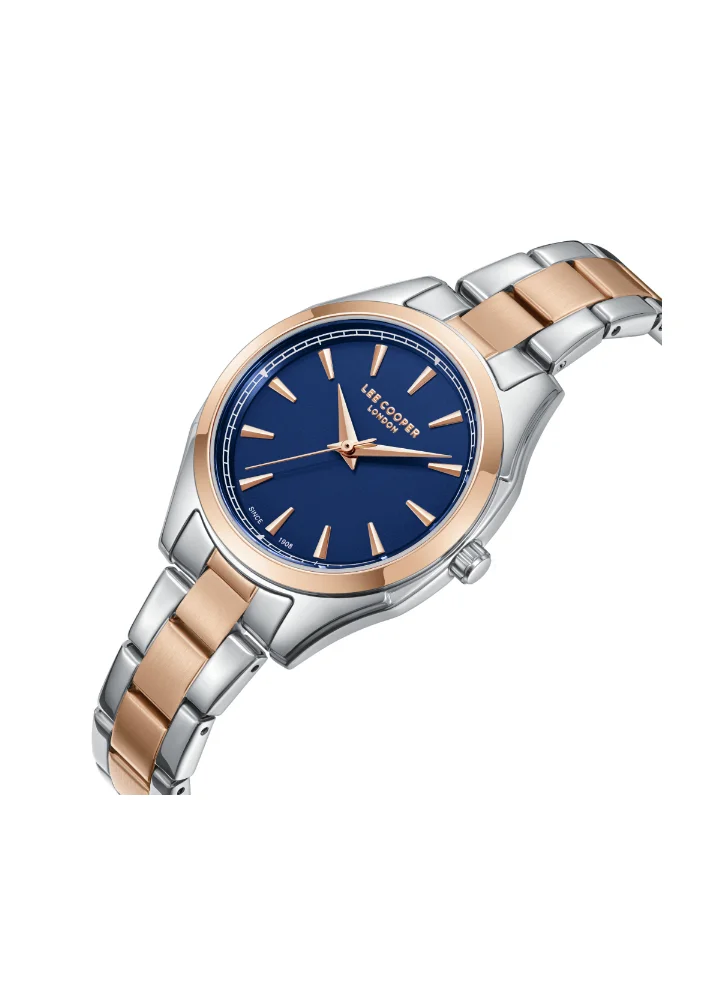 لي كوبر Lee Cooper LC08006.390 Women's Analog Display Watch & Metal Strap Silver