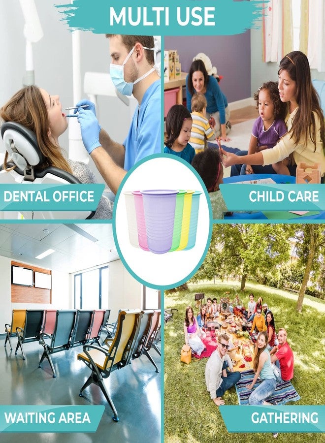 Pruvade Disposable Cups | 500 Pack | 5 oz Plastic Cups, Small Bathroom Cups, Assorted Colors, Perfect for Kids - Image 5