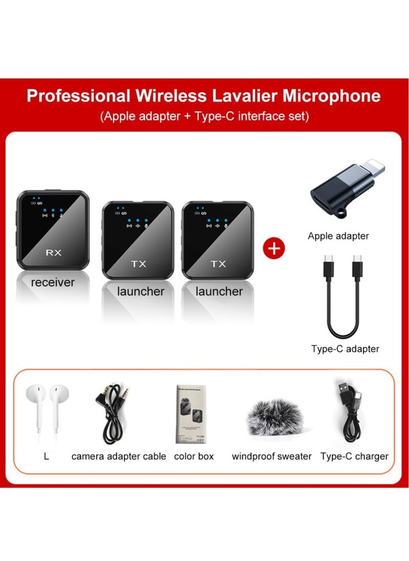 Generic - Wireless Lavalier Microphone, TikTok Live Mobile Video Recording 2.4G Noise Reduction Mini Microphone for Live Video, Recording Vlog, Interview, Online Classroom - Image 1
