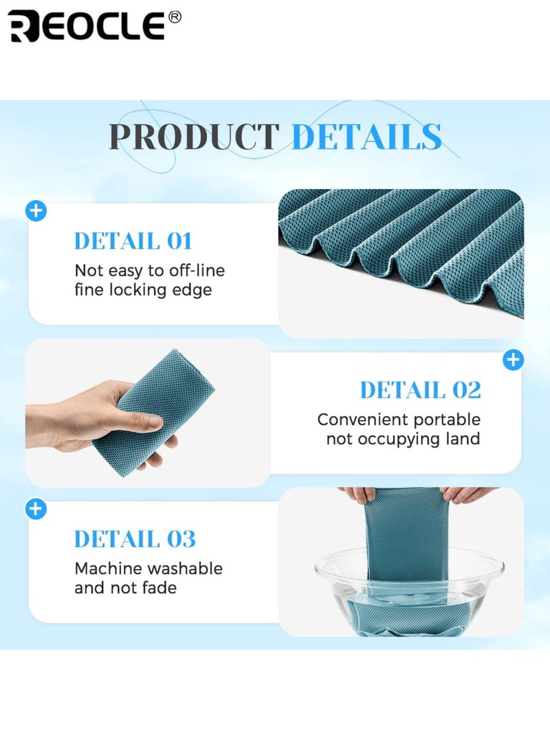 REOCLE Quick-Drying Cooling Sports Towel with Storage Box Lightweight Towel with Ergonomic Handle Super Absorbent Ultra Soft Compact Machine Washable Towel - Image 5
