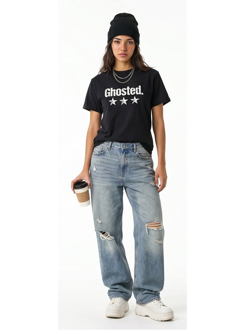 RAVIN Ghosted Graphic Print Short Sleeve T-Shirt - Image 3