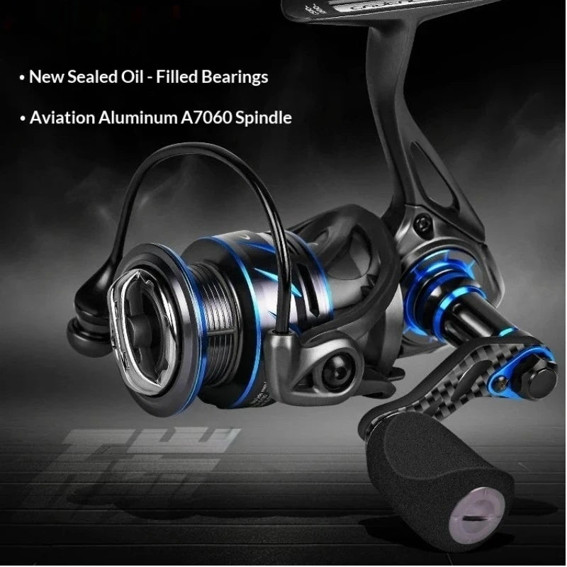 Cadence Spinning Fishing Reel Carbon 179g Lightweight Magnesium Alloy Slant Spool Long Casting For Saltwater Sea Fishing, CS10 2000 - Image 4