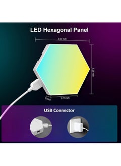 XVersion Led Light RGB LED Lights – 6-Pack Smart Hexagon LED Wall Lights with App & Remote Control, Music Sync LED Light Panels for Home, Living Room, Bedroom, Gaming Room & Décor  - Image 5