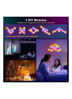 XVersion Led Light RGB LED Lights – 6-Pack Smart Hexagon LED Wall Lights with App & Remote Control, Music Sync LED Light Panels for Home, Living Room, Bedroom, Gaming Room & Décor  - Image 4
