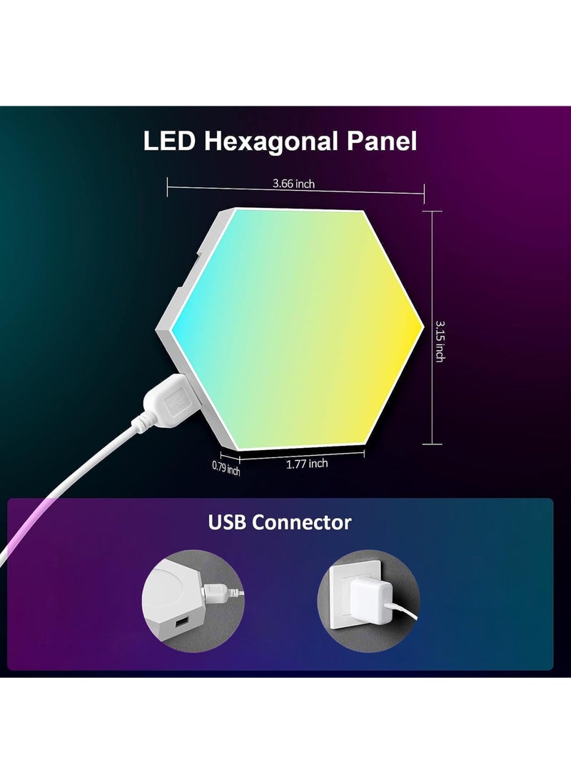 Led Light RGB LED Lights – 6-Pack Smart Hexagon LED Wall Lights with App & Remote Control, Music Sync LED Light Panels for Home, Living Room, Bedroom, Gaming Room & Décor - pzsku/Z70721BE33E07E1F133E4Z/45/_/1697039420/00026cff-6356-4221-94bc-e367b9c7f16a