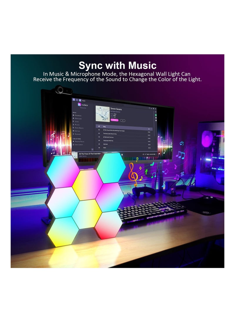 Led Light RGB LED Lights – 6-Pack Smart Hexagon LED Wall Lights with App & Remote Control, Music Sync LED Light Panels for Home, Living Room, Bedroom, Gaming Room & Décor - pzsku/Z70721BE33E07E1F133E4Z/45/_/1697039421/8847395c-ed7f-4318-a897-622fdacf6734