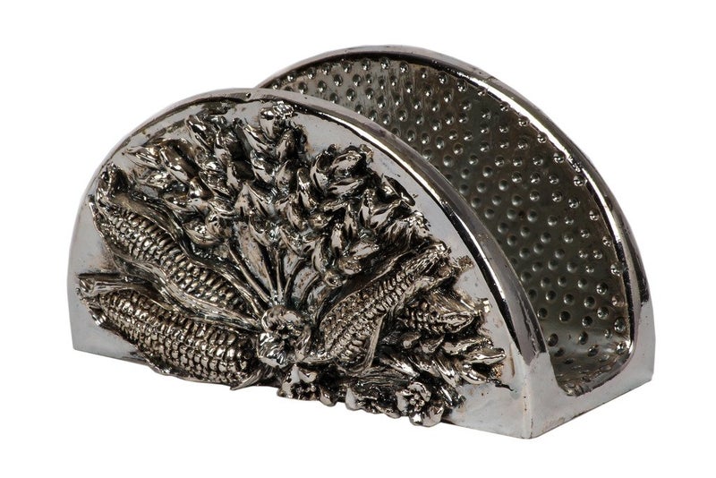 JewelandGifts Silver Plated Oxidized Napkin Holder  - Image 3