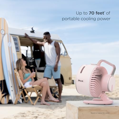 Shark FlexBreeze HydroGo Fan—Ultra-powerful portable fan with indoor + outdoor mist. Corded & cordless, 5 speeds, evaporative misting, Glacier. FA052BL - Image 3