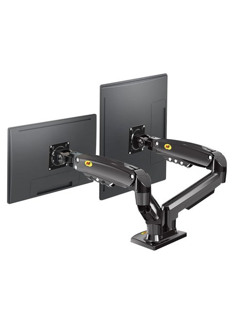 NB North Bayou Dual Monitor Desk Mount Stand – Gas Spring Arm for 17''–27'' Screens – Full Motion Swivel Tilt Rotate – Load Capacity 4.4–19.8lbs Each – Space-Saving Computer Monitor Arm – VESA 75/100 Compatible, F160