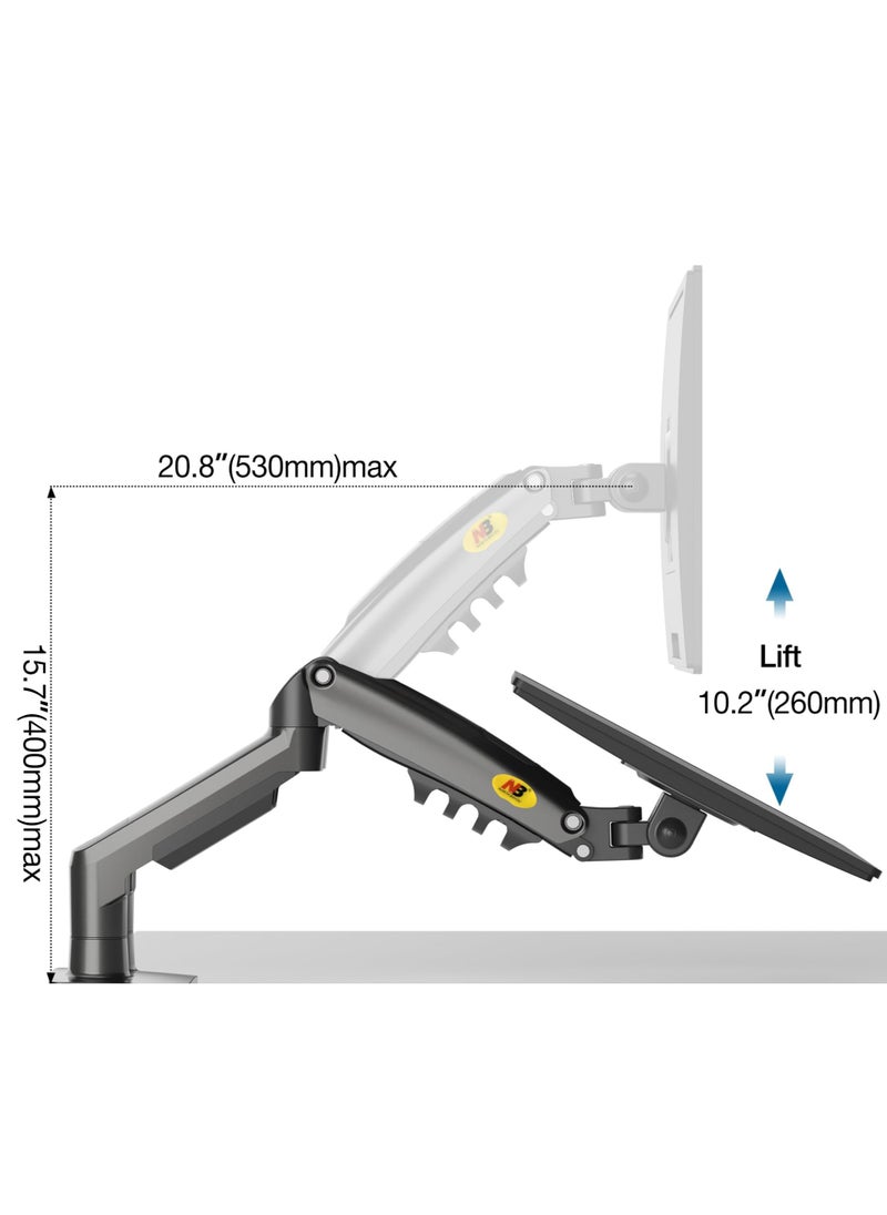 NB NORTH BAYOU - NB North Bayou Dual Monitor Desk Mount Stand – Gas Spring Arm for 17''–27'' Screens – Full Motion Swivel Tilt Rotate – Load Capacity 4.4–19.8lbs Each – Space-Saving Computer Monitor Arm – VESA 75/100 Compatible, F160 - Image 1