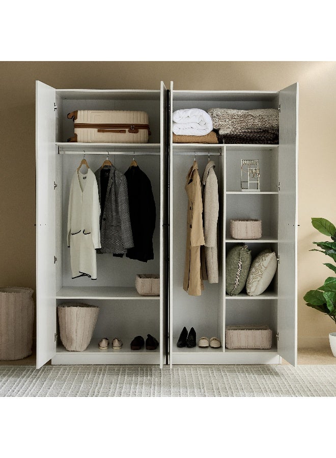 Home Box خزانة ريفا بأربعة أبواب باللون الأبيض - Image 3