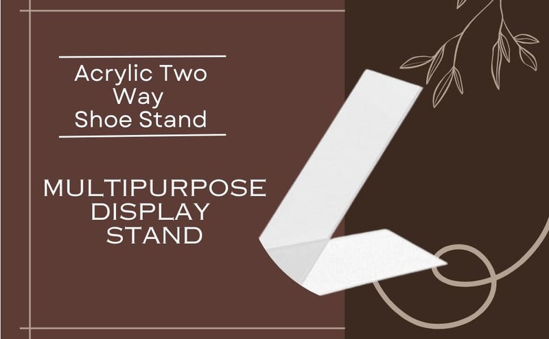 Porpoise Porpoise Acrylic Two Way Shoe Stand || for Shoes Sandal || High-Heeled Shoes || Counter Top Display || Water Resistant || Stand for Any Type Shoe || 100% Transparent || 3 mm Thickness Stand || (12) - Image 4