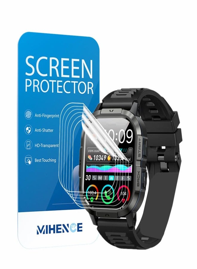 MIHENCE Screen Protector Compatible for Onaneag 2.06'' Smart Watch, PET HD Protective Film for P110 2.06'' Smartwatch (6 PCS) - Image 1