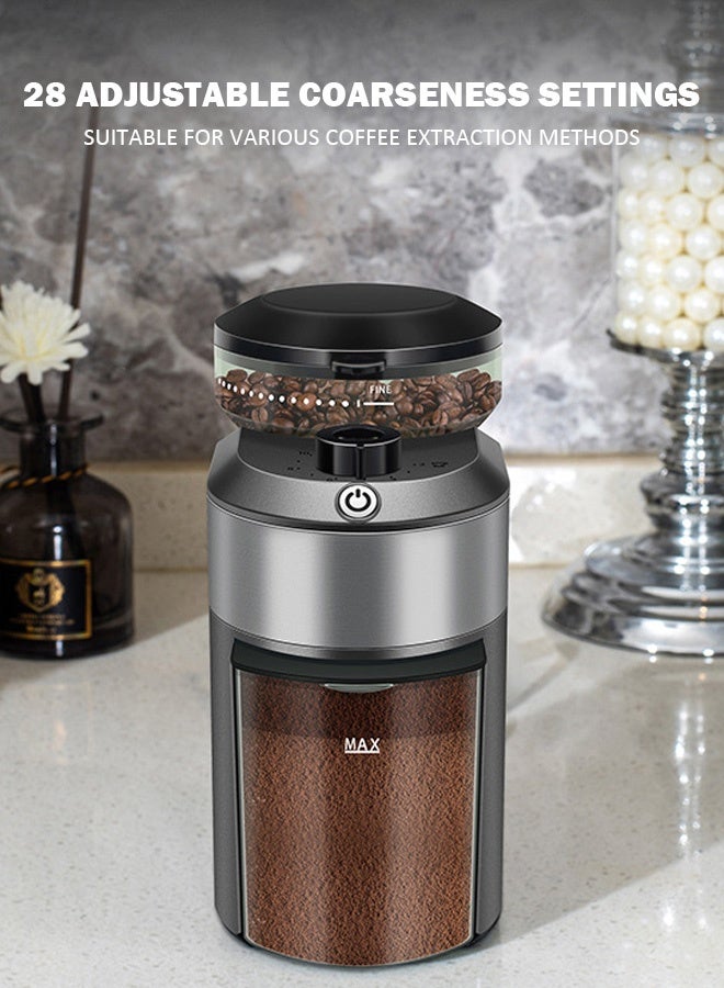 wancle 28 external gear adjustment adjustable Coffee Grinder Electric, Super Silent Electric Coffee Bean Grinder Adjustment and Multi-Functional Stainless Steel for Spices, Herbs, and Nuts Grinding - Image 3