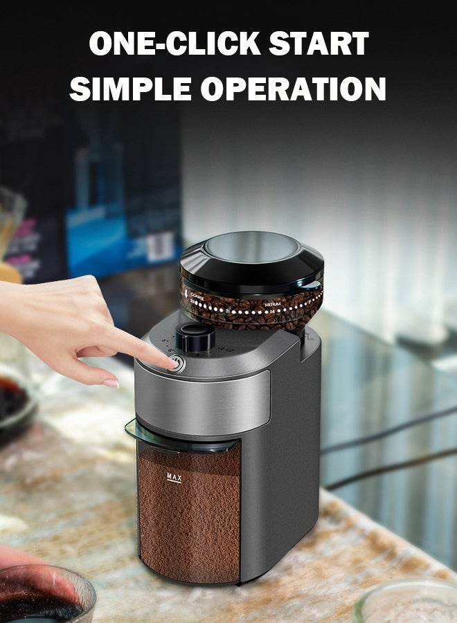 wancle 28 external gear adjustment adjustable Coffee Grinder Electric, Super Silent Electric Coffee Bean Grinder Adjustment and Multi-Functional Stainless Steel for Spices, Herbs, and Nuts Grinding - Image 5